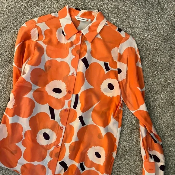 Marimekko Floral Button-Up Blouse - Picture 2 of 4